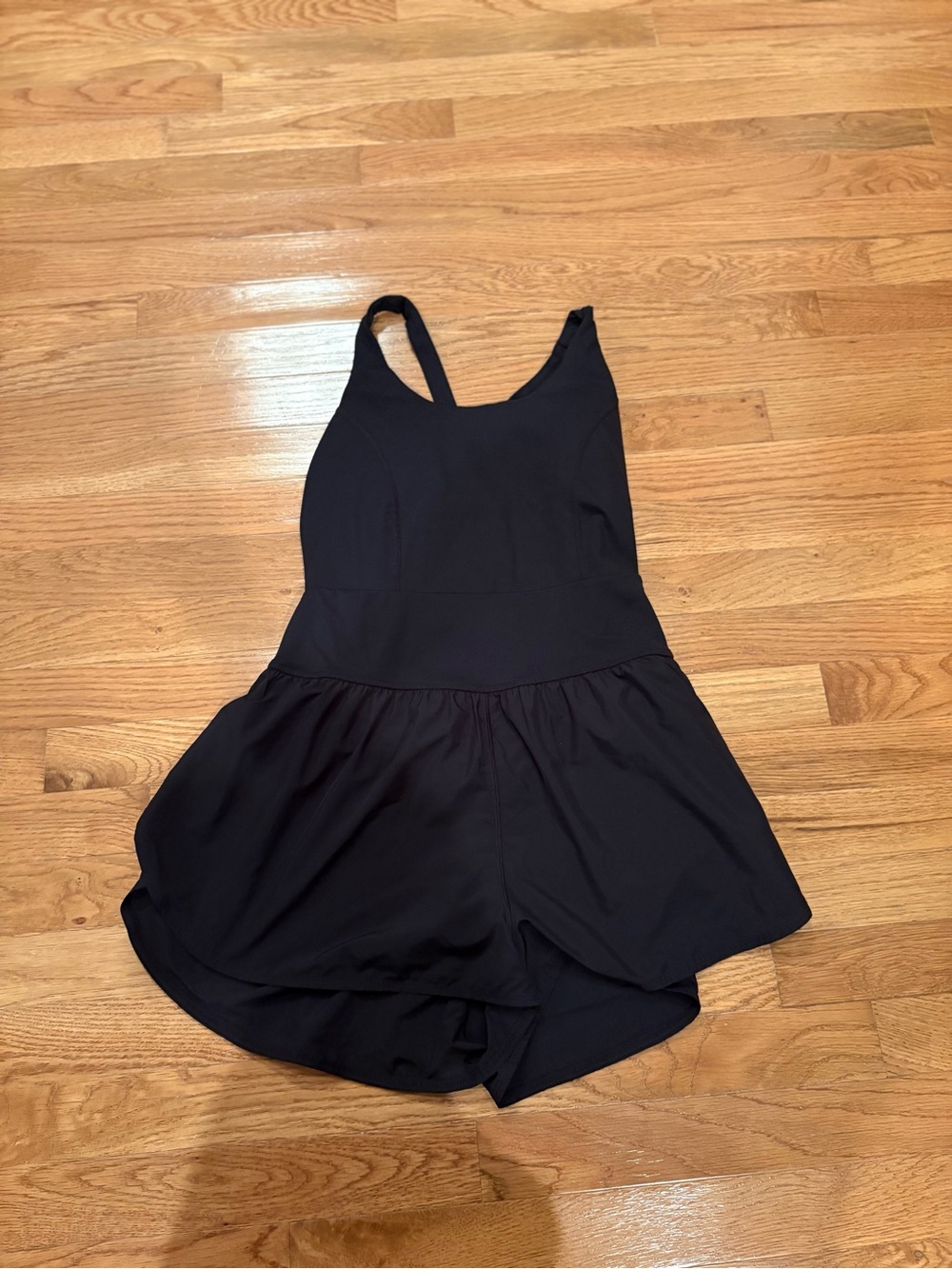 Women’s Black Athletic Skort Romper - Comfortable Shorts